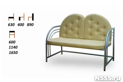 Банкетки на металлокаркасе фото 5