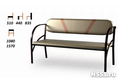 Банкетки на металлокаркасе фото 4