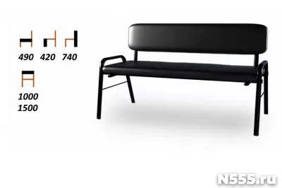 Банкетки на металлокаркасе фото 3