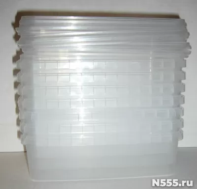 Контейнер пластиковый с крышкой 1 литр