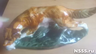 Статуэтка собаки большая, фарфор