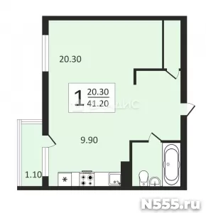 1к.кв.42м2 фото 1