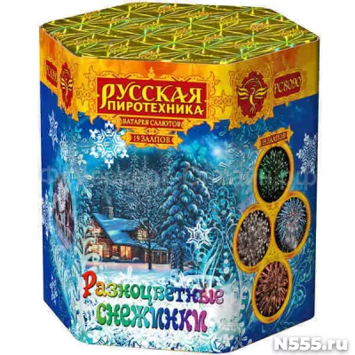 Фейерверк "Разноцветные снежинки" РС8091