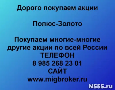 Покупка акции Полюс Золото. Лучшая цена акций Полюс Золото