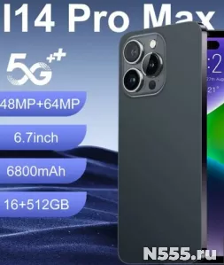 Смартфон i14 pro max 16/512 гб, черный новинка